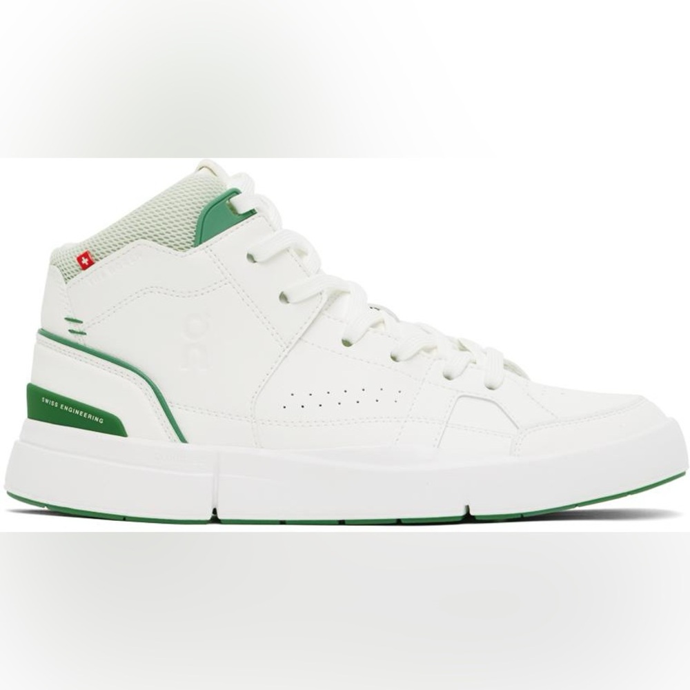 Men’s On The Roger Clubhouse Mid White/Green Size 8
